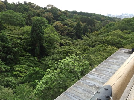 清水寺の舞台の上から